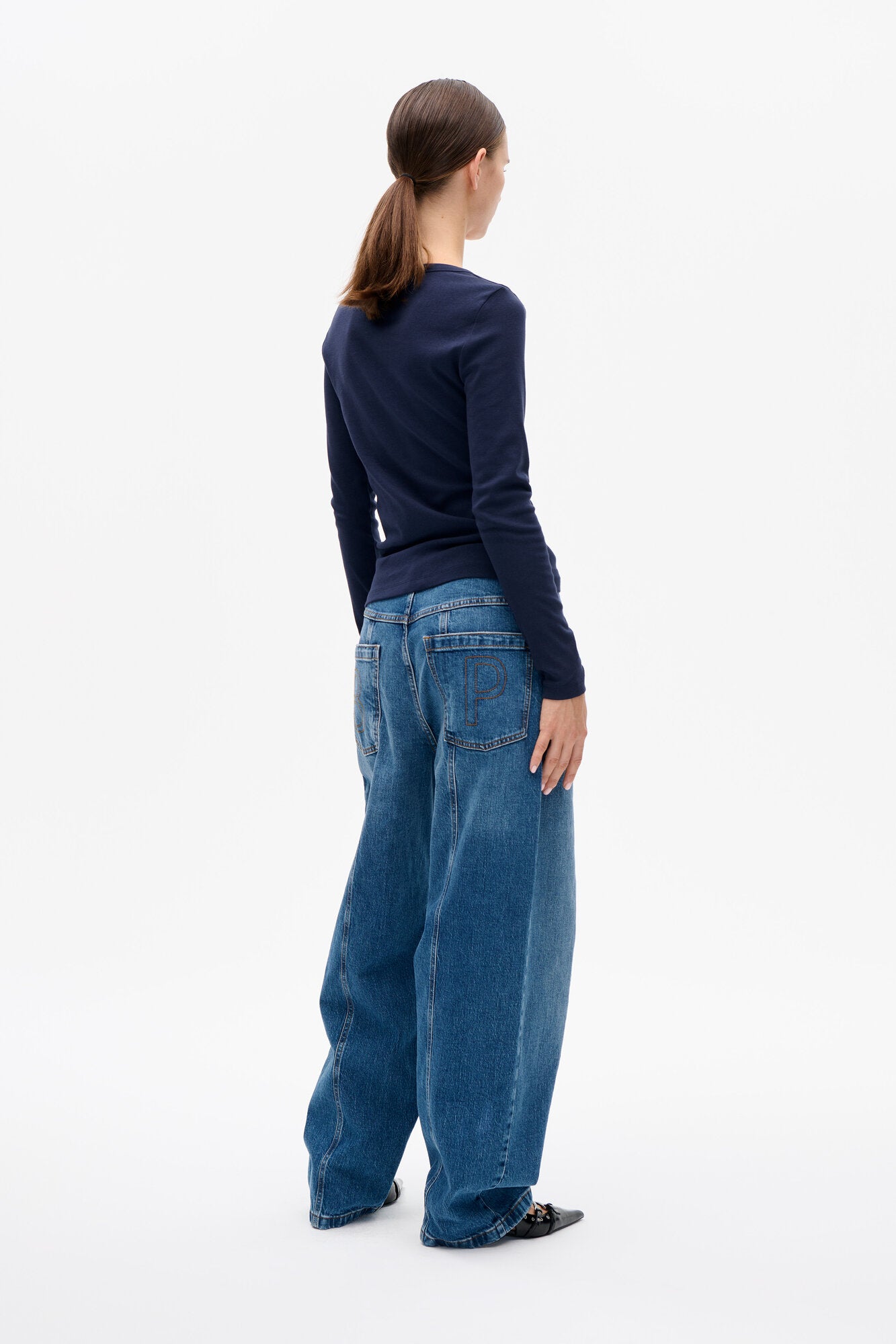 Jonia langærmet t-shirt - Baritone Blue